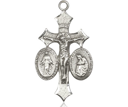 Sterling Silver Jesus, Mary, Our Lady of La Salette Medal