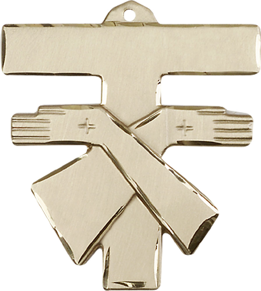 14kt Gold Filled Franciscan Cross Medal