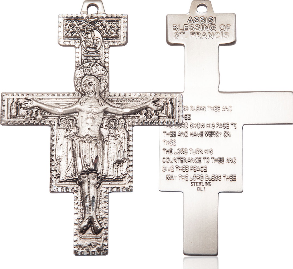 Sterling Silver Damiano Crucifix Medal