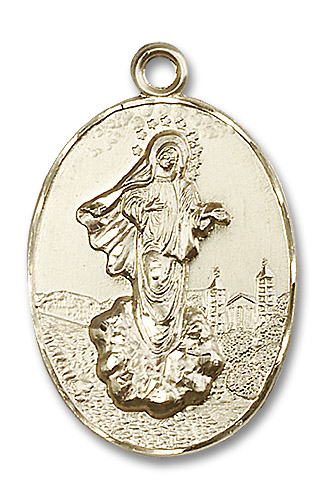 14kt Gold Filled Our Lady of Medugorje Medal