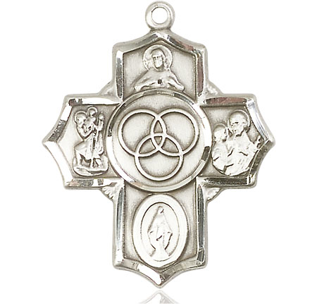 Sterling Silver Blended Family 5-Way Medal