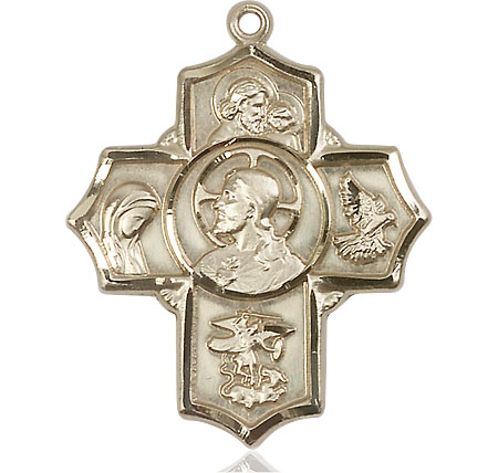 14kt Gold Filled Sacred Heart 5-Way Medal