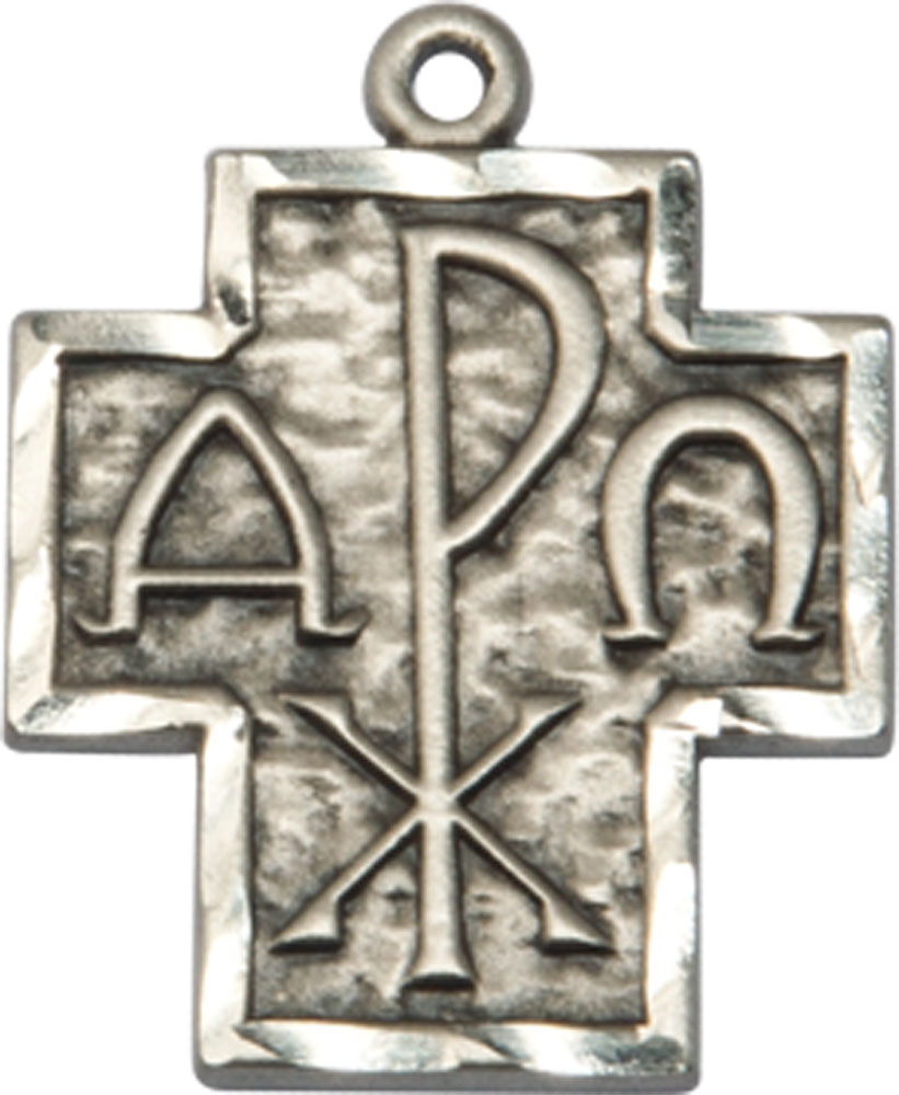 Sterling Silver Alpha &amp; Omega Medal
