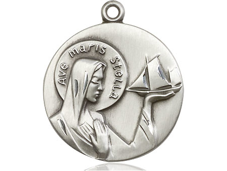 Sterling Silver Our Lady Star of the Sea Medal
