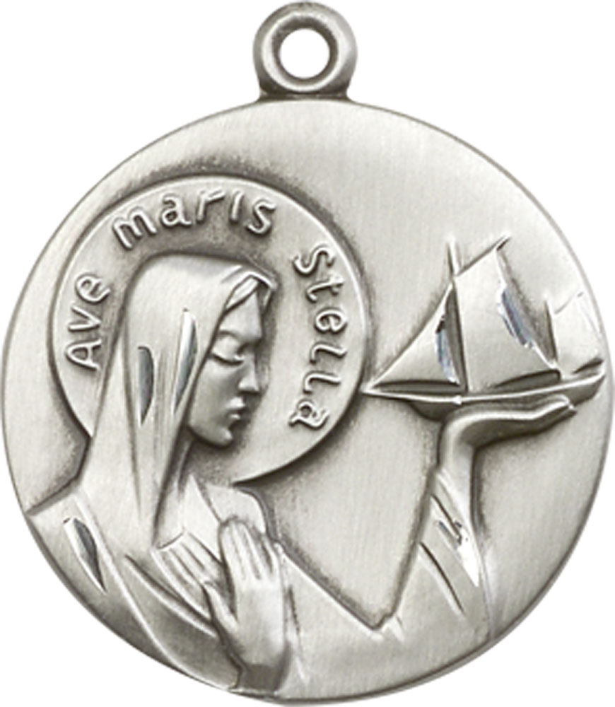 Sterling Silver Our Lady Star of the Sea Medal