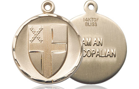 14kt Gold Filled Episcopal Medal