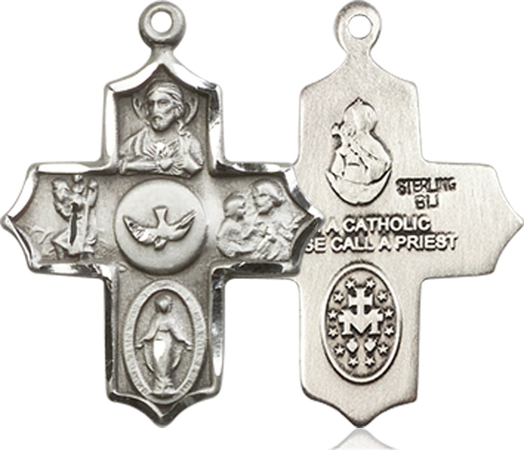 Sterling Silver 5-Way Medal