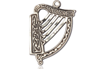 Sterling Silver Irish Harp Medal