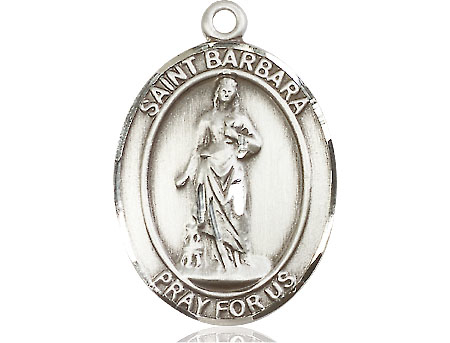 Sterling Silver Saint Barbara Medal