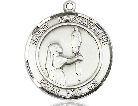 Sterling Silver Saint Bernadette Medal