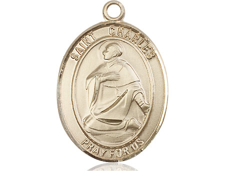 14kt Gold Filled Saint Charles Borromeo Medal