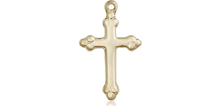 14kt Gold Filled Cross Medal - With Box