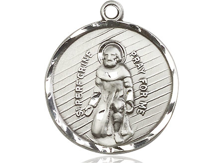 Sterling Silver Saint Perregrine Medal