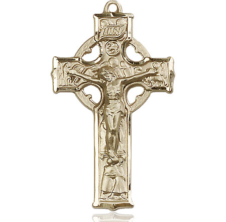 14kt Gold Filled Celtic Crucifix Medal