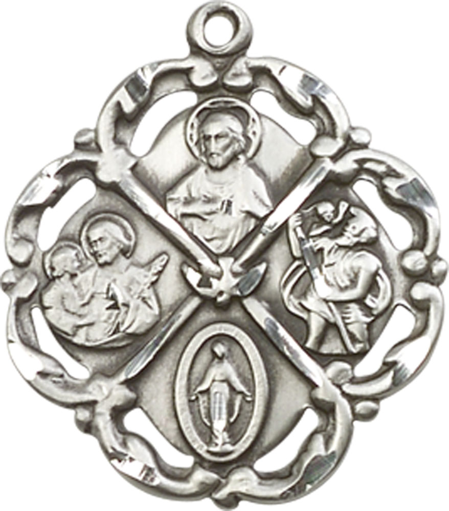 Sterling Silver 5-Way Medal