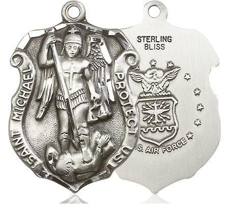 Sterling Silver Saint Michael Air Force Medal