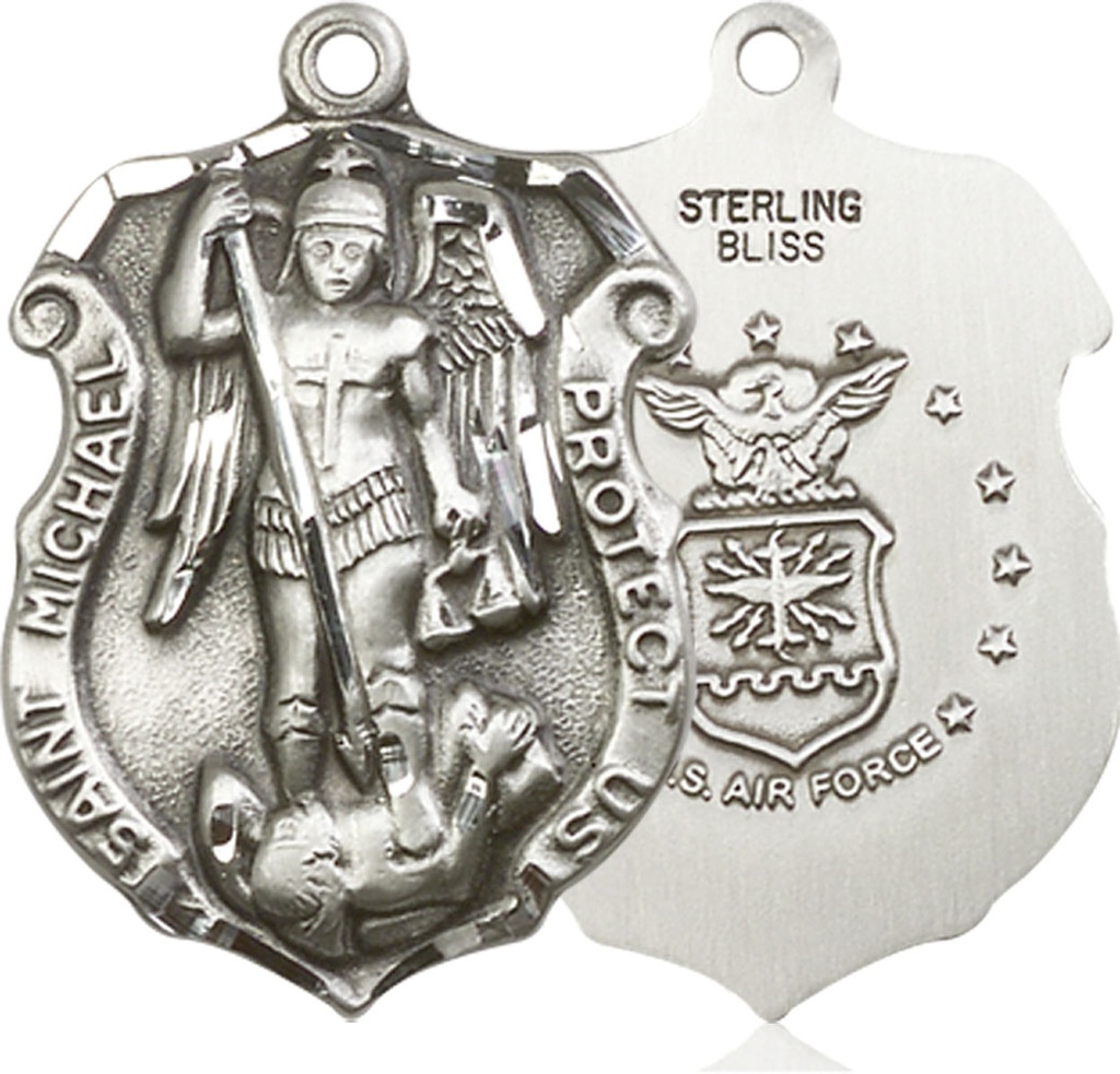 Sterling Silver Saint Michael Air Force Medal