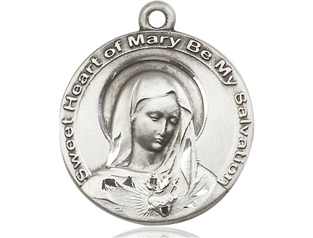 Sterling Silver Mary Medal