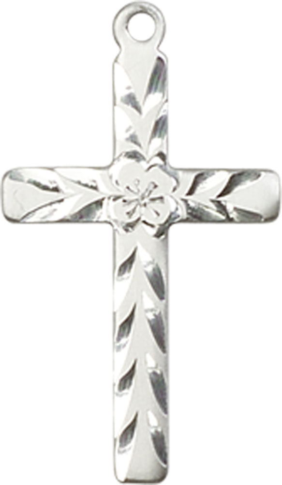 Sterling Silver Cross Medal - With Box