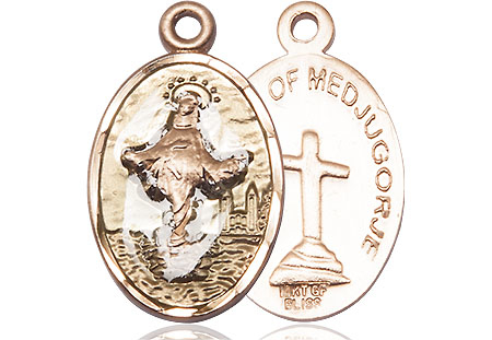 14kt Gold Filled Our Lady of Medugorje Medal