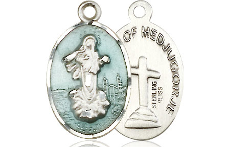 Sterling Silver Our Lady of Medugorje Medal