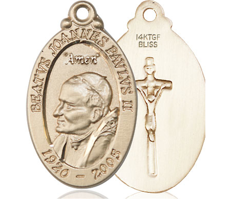 14kt Gold Filled Saint John Paul II Medal