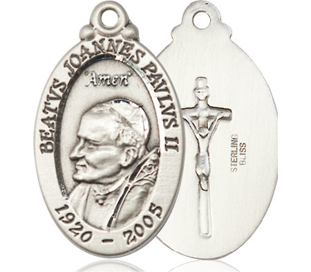 Sterling Silver Saint John Paul II Medal