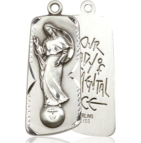 Sterling Silver Our Lady of Mental Peace Medal