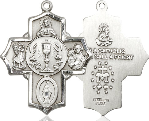 Sterling Silver 5-Way Medal