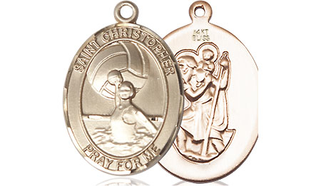 14kt Gold Saint Christopher Water Polo-Women Medal
