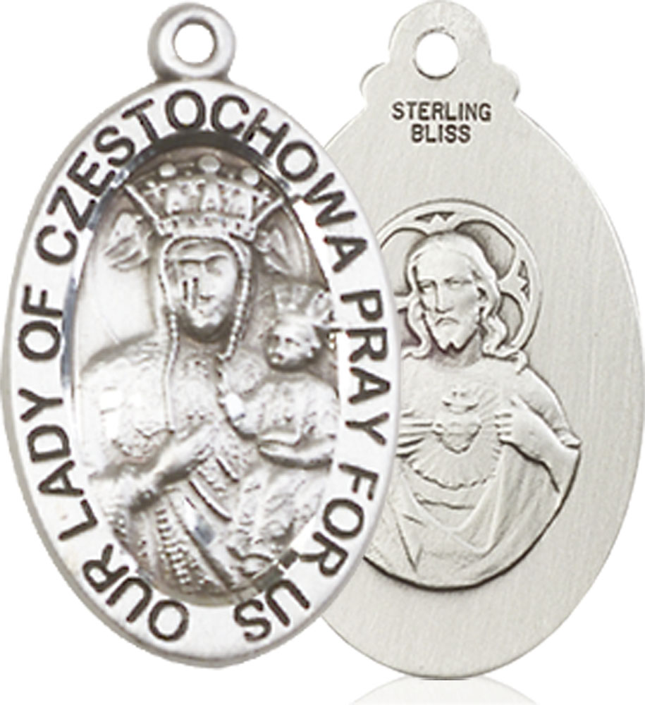 Sterling Silver Our Lady of Czestochowa Medal