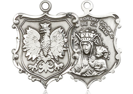 Sterling Silver Our Lady of Czestochowa Medal