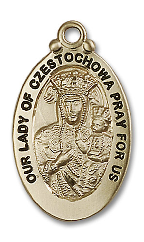 14kt Gold Filled Our Lady of Czestochowa Medal