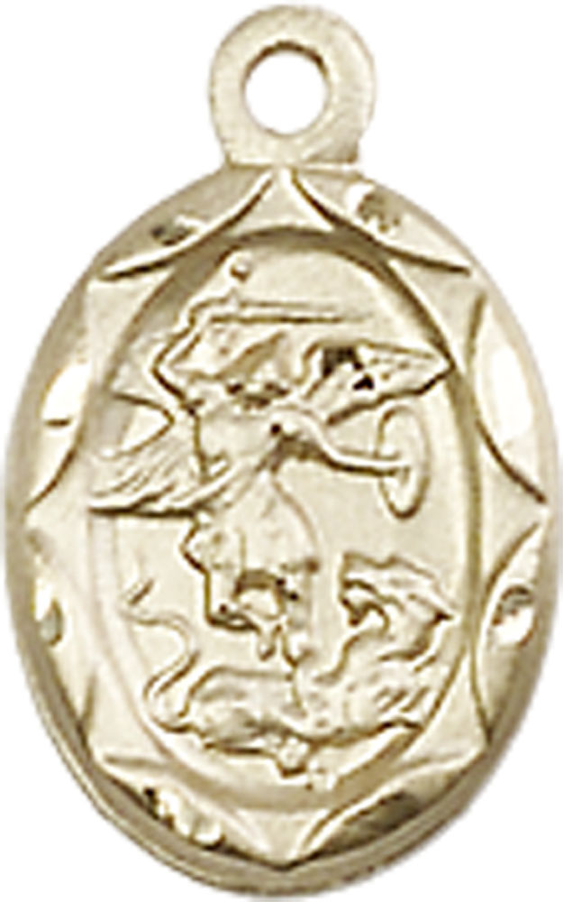 14kt Gold Saint Michael the Archangel Medal