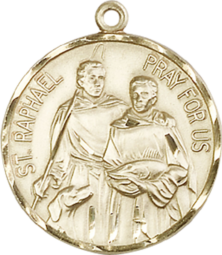 14kt Gold Saint Raphael Medal