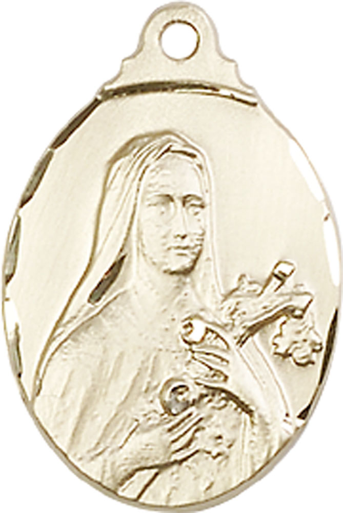 14kt Gold Saint Theresa Medal