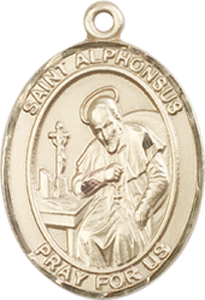 14kt Gold Saint Alphonsus Medal