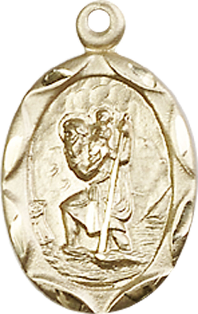14kt Gold Saint Christopher Medal