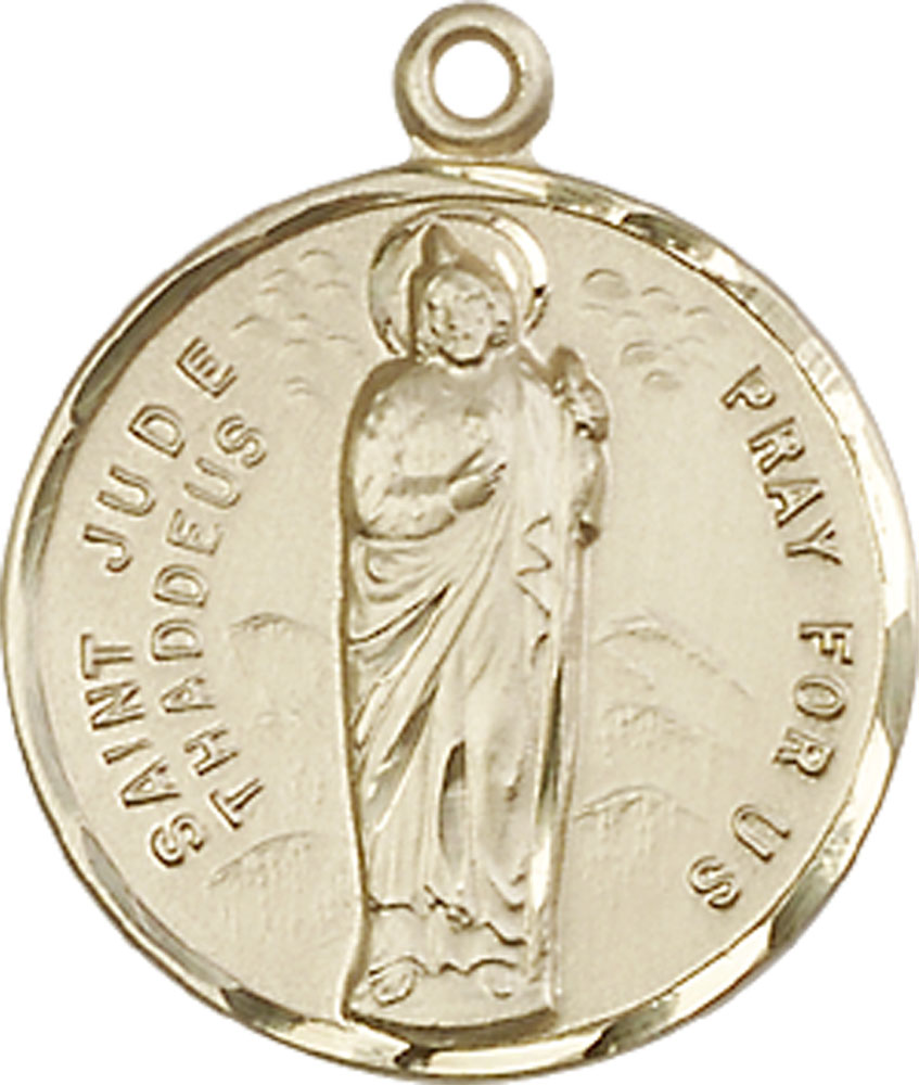 14kt Gold Saint Jude Medal