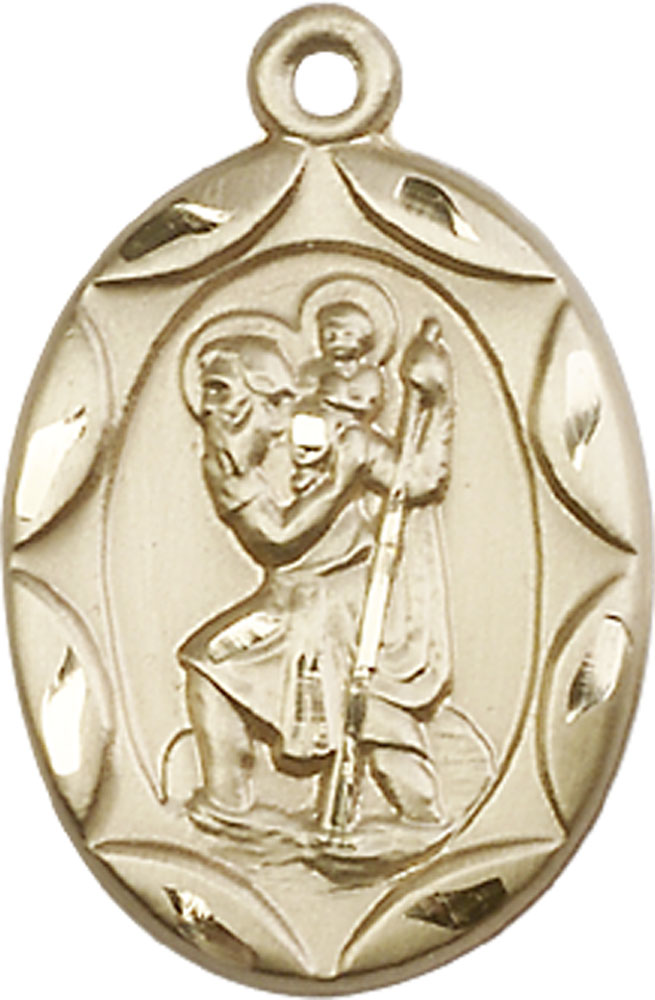 14kt Gold Saint Christopher Medal