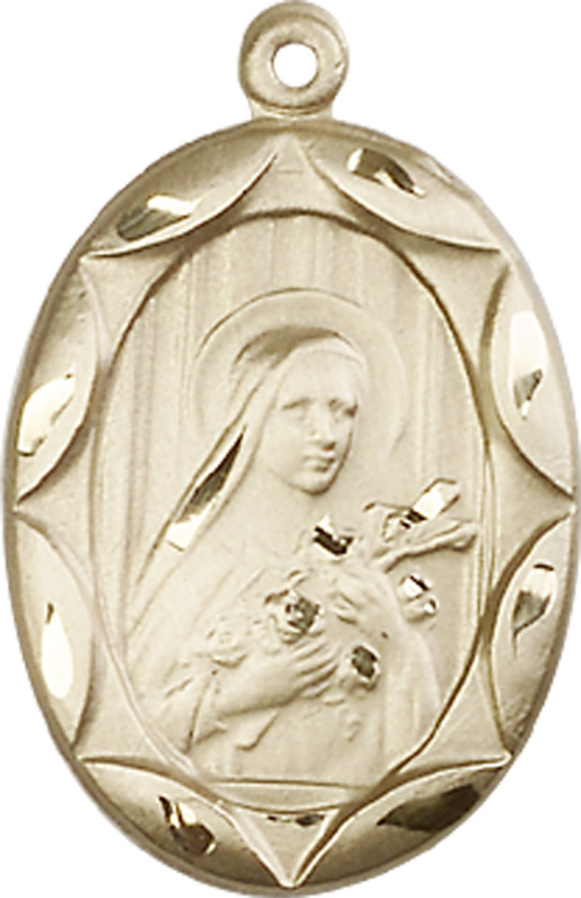 14kt Gold Saint Theresa Medal