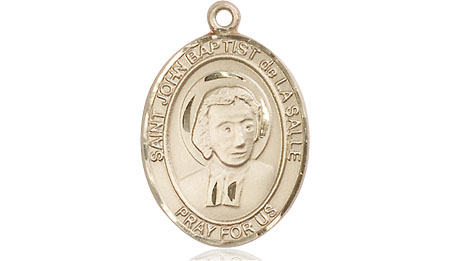 14kt Gold Saint John Baptist de la Salle Medal