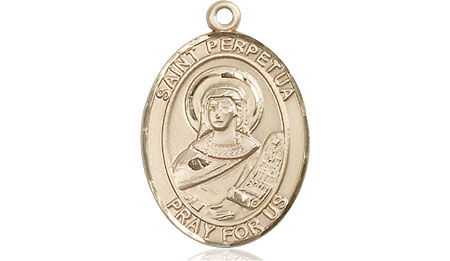14kt Gold Saint Perpetua Medal