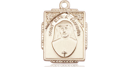 14kt Gold Saint Maria Faustina Medal