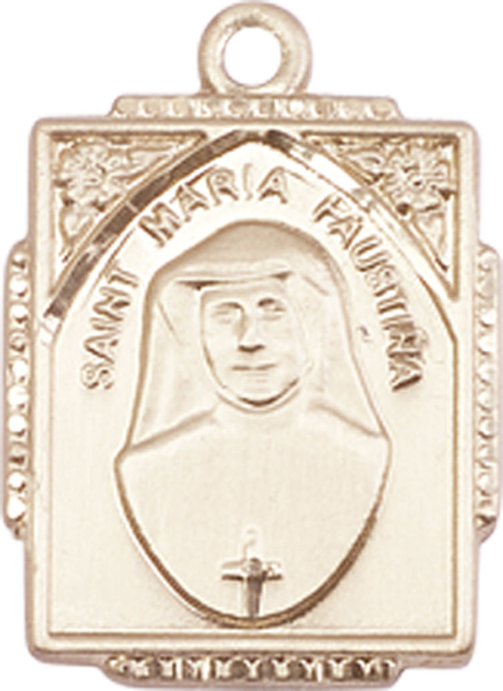 14kt Gold Saint Maria Faustina Medal