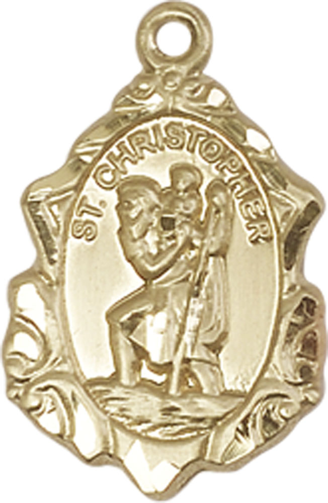 14kt Gold Saint Christopher Medal