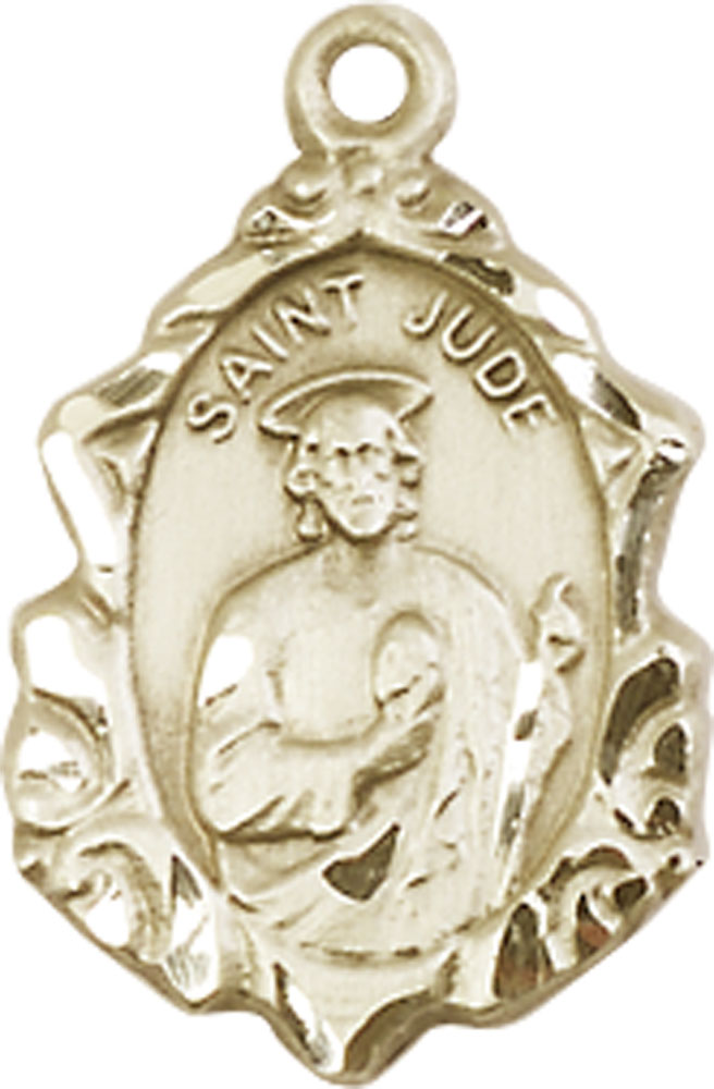 14kt Gold Saint Jude Medal