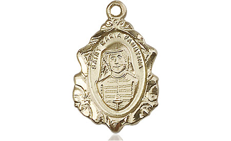 14kt Gold Maria Faustina Medal