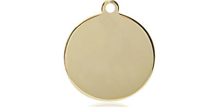 14kt Gold Plain Disc Medal