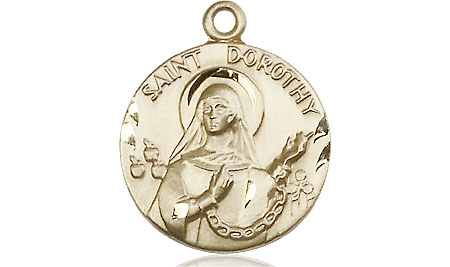 14kt Gold Saint Dorothy Medal